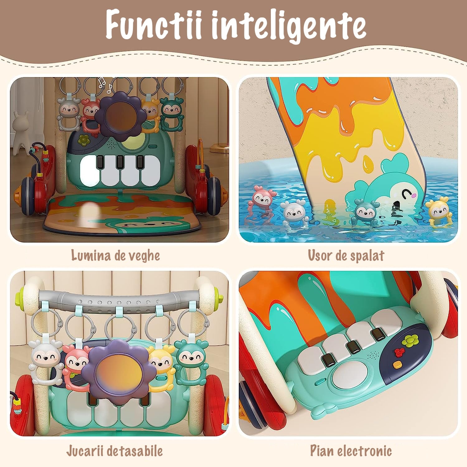 Antemergator si saltea activitati copii 4 in 1 KidProtect Max Antemergator si saltea activitati copii 4 in 1 KidProtect Max